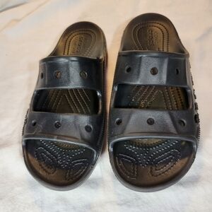 Crocs slide black NWOT iconic comfort size mens 7 women's 9